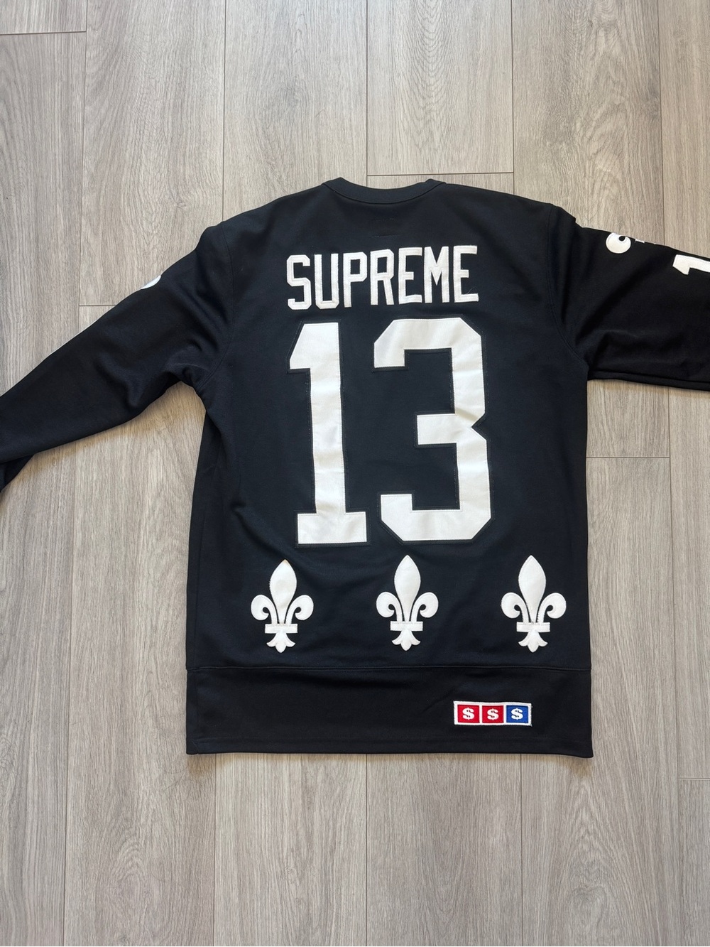 Mens Supreme Fleur De Lis Hockey Jersey Black